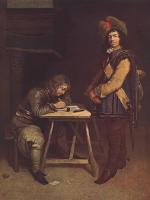 Borch, Gerard Ter - Officer Writing A Letter